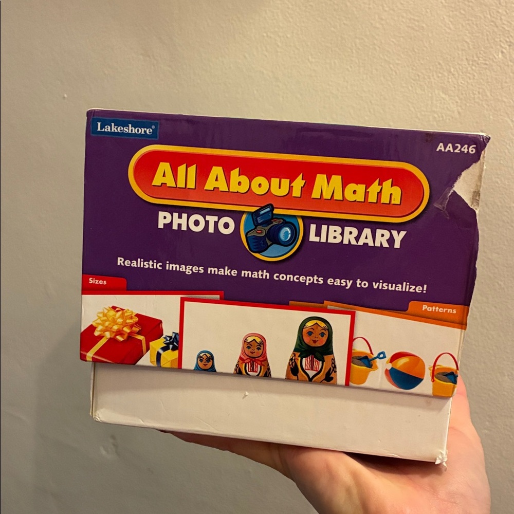 VINTAGE RARE Lakeshore All About Math Photo Library LEARNING FLASH CARDS - Picture 4 of 15